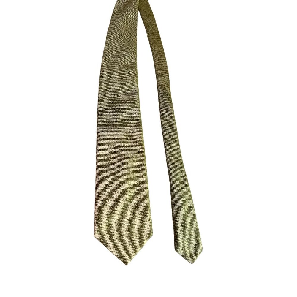 Vintage Mark Matthews Mens Necktie Gold Textured Retro Formal Handmade Dad Gift